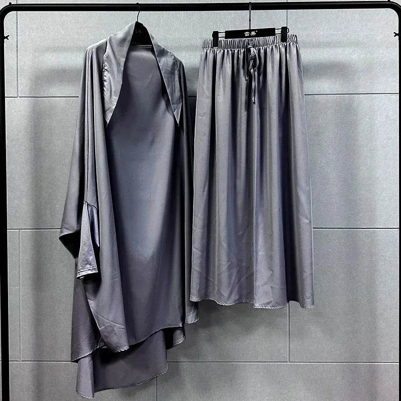 Muslim Set Fashion Women's Dresses Two-piece Set Dubai Turkey Kaftan Abayas Dresses for Women Casual Robe Kimono Femme Caftan - AIAZ