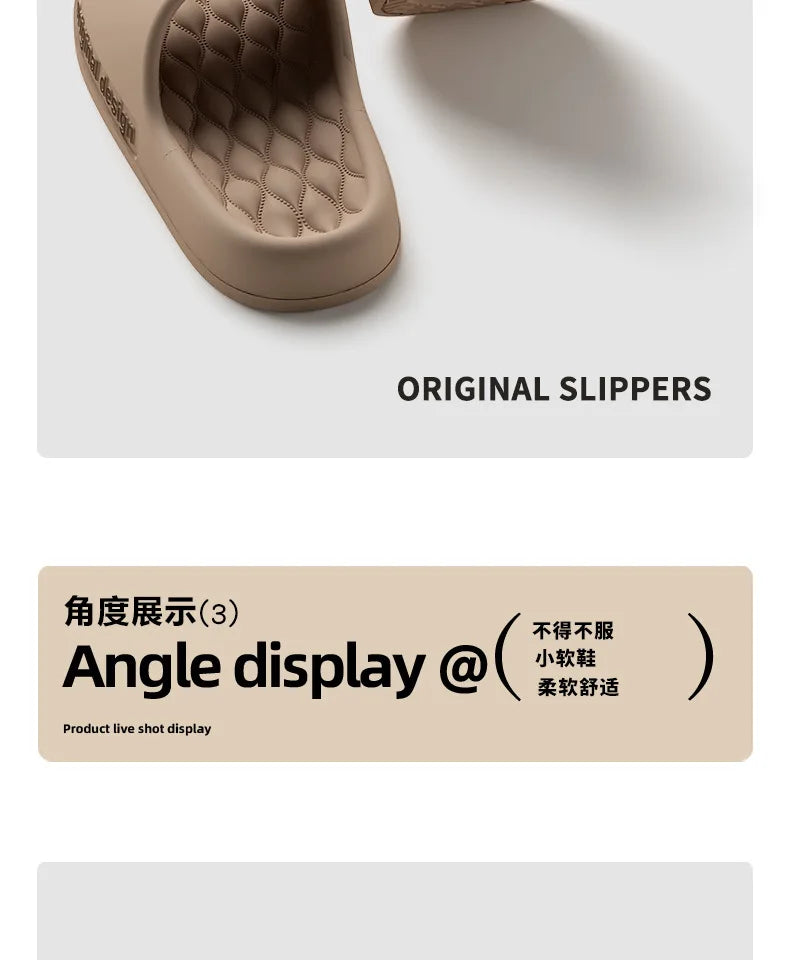 Asgard Men's Summer Slippers 2025 New Indoor Anti-slip Bathroome Slippers Comfort Thick Sole Beach Shoes Men Soft EVA Slippers