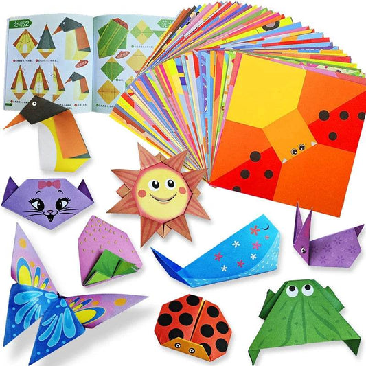 Origami Kit 30/96 Sheets Origami Paper Craft Guiding Book DIY Art Craft Projects Supplies for Beginners Children Kids Boys Girls - AIAZ