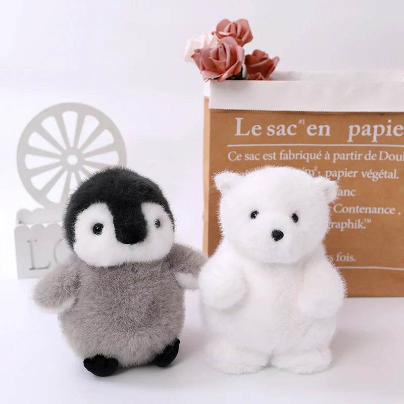 Kawaii Soft Polar Bear Plush Toy Cartoon Animal Stuffed Small Penguin Doll Pillow Cushion Girlfriend Christmas Birthday Present - AIAZ