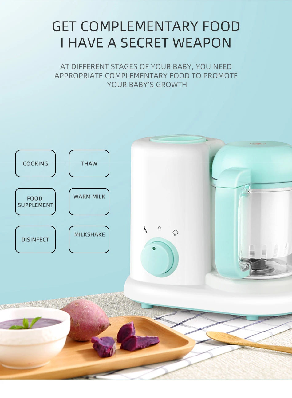 2023 New Baby Feeding Food Maker Supplement Newbron Baby Food Cooking Blenders Steamer Processor Infant Fruit Vegetable Maker