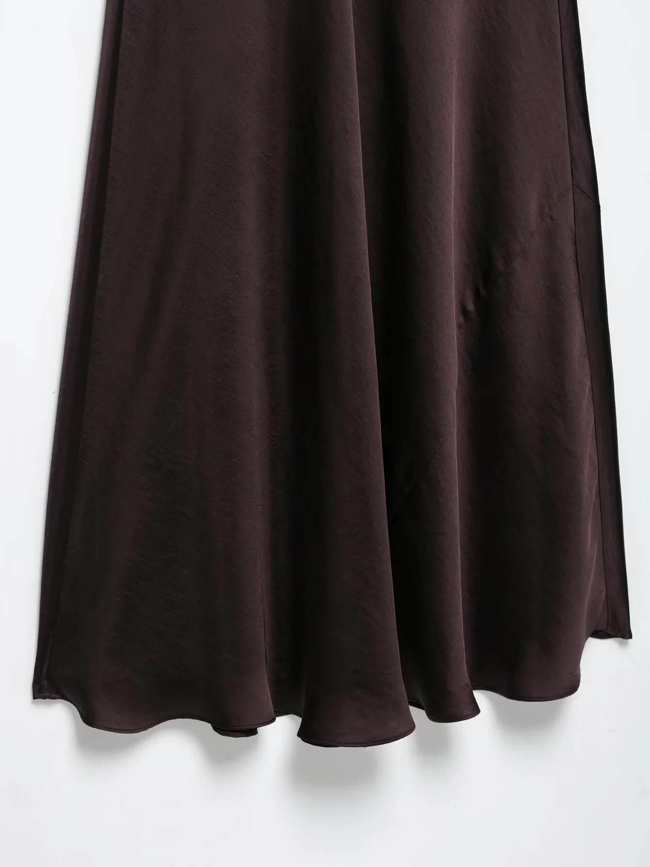 2025 Woman Fashion Solid Sexy Hanging Neck Backless Ruffled Dress Casual Slim Sleeveless Midi Long Dresses Vestidos Mujer - AIAZ