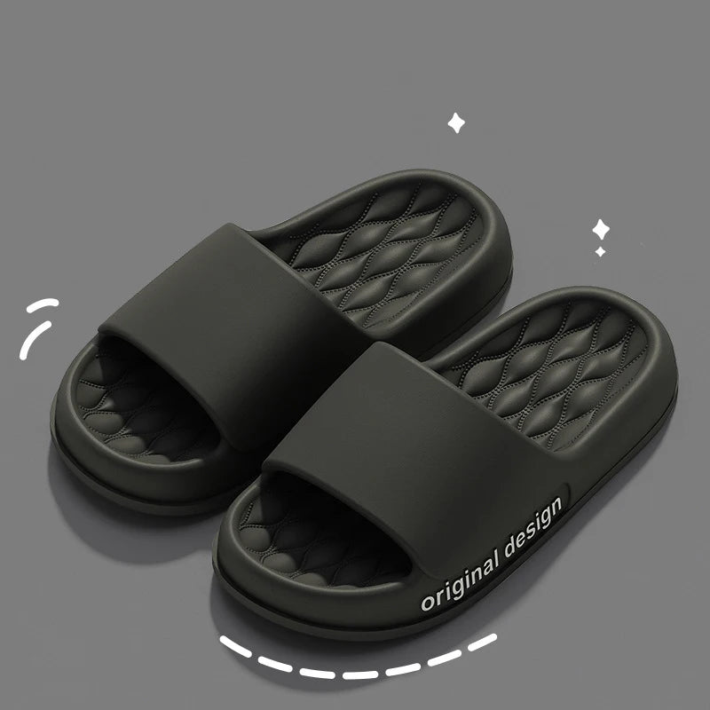 Asgard Men's Summer Slippers 2025 New Indoor Anti-slip Bathroome Slippers Comfort Thick Sole Beach Shoes Men Soft EVA Slippers