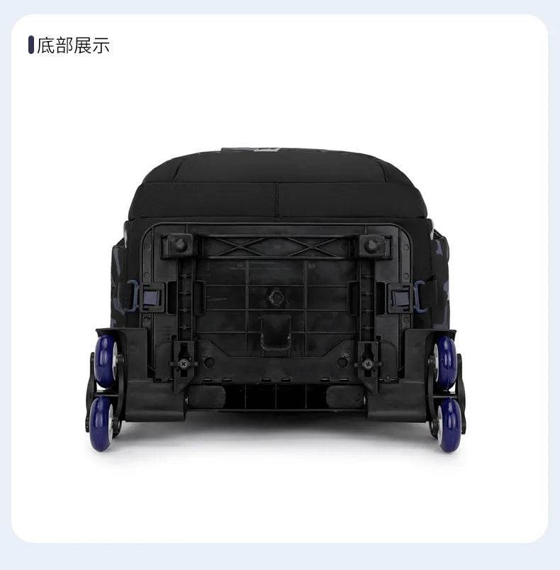 School Rolling backpack bag School Bags with wheels Student wheeled Backpacks for boys Children School Trolley Bag Waterproof - AIAZ