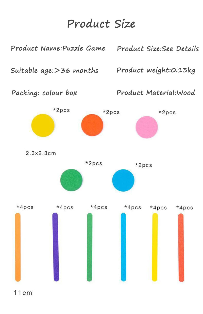Montessori Logical Thinking Games Puzzle Toys Color Matching Game Educational Learning Toys For Children Preschool Teaching Aids