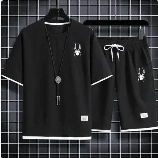 2025 Men's New Fashion Set, Casual Sportswear, Korean Fashion Classic, Summer Handsome Men's Set - AIAZ