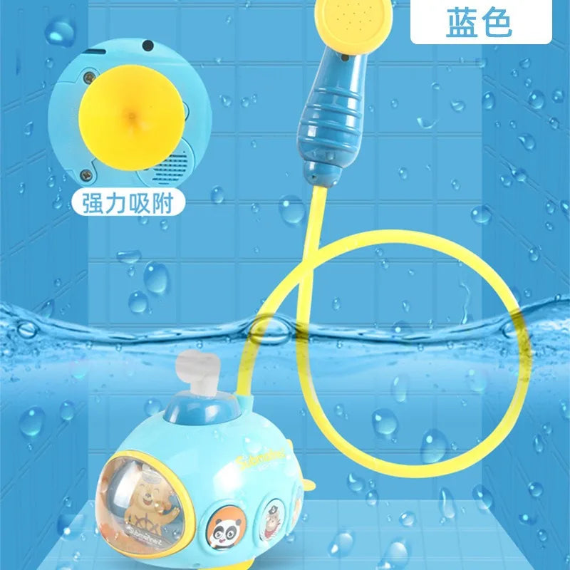 Radish Submarine Shower Baby Bath Toy Infant Play Electric Shower Children Play Water Bath Artifact