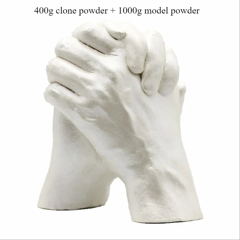 DIY Couples Hand Model Casting Clone Powder Kit Handmade Mold Crafts Valentine's Day Gift Wedding Anniversary Accessories