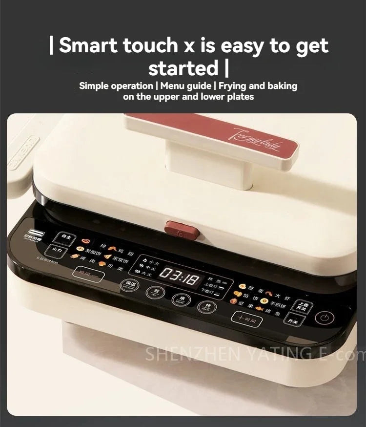 Home Appliance The Upper And Lower Plates Of The Electric Baking Pan Can Be Disassembled And Washed To Deepen The Plate