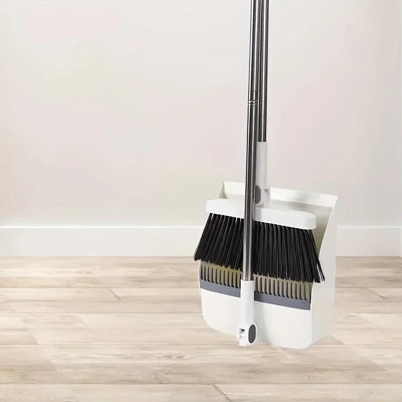 Foldable Household Broom And Dustpan Set Durable Sweeping Tools with Long Handle for Home Office School Dorm - Cleaning Set