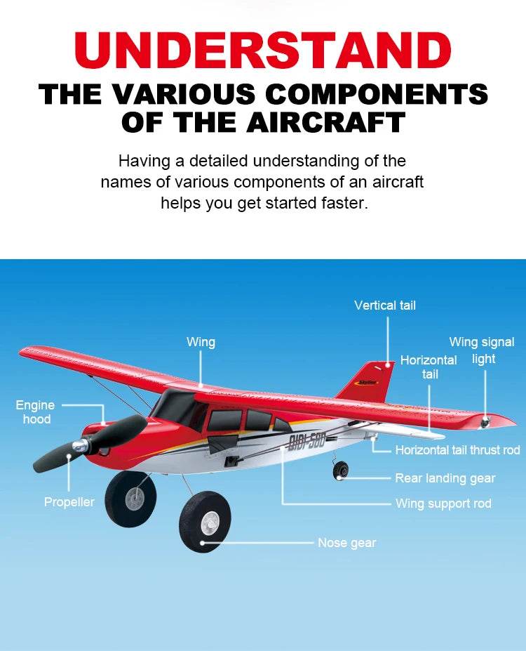 Qidi560 Moore M7 Off-road RC Plane 4CH Brushless Remote Control Airplane Fixed Wing Aircraft Model EPP Foam Toys for Children - AIAZ