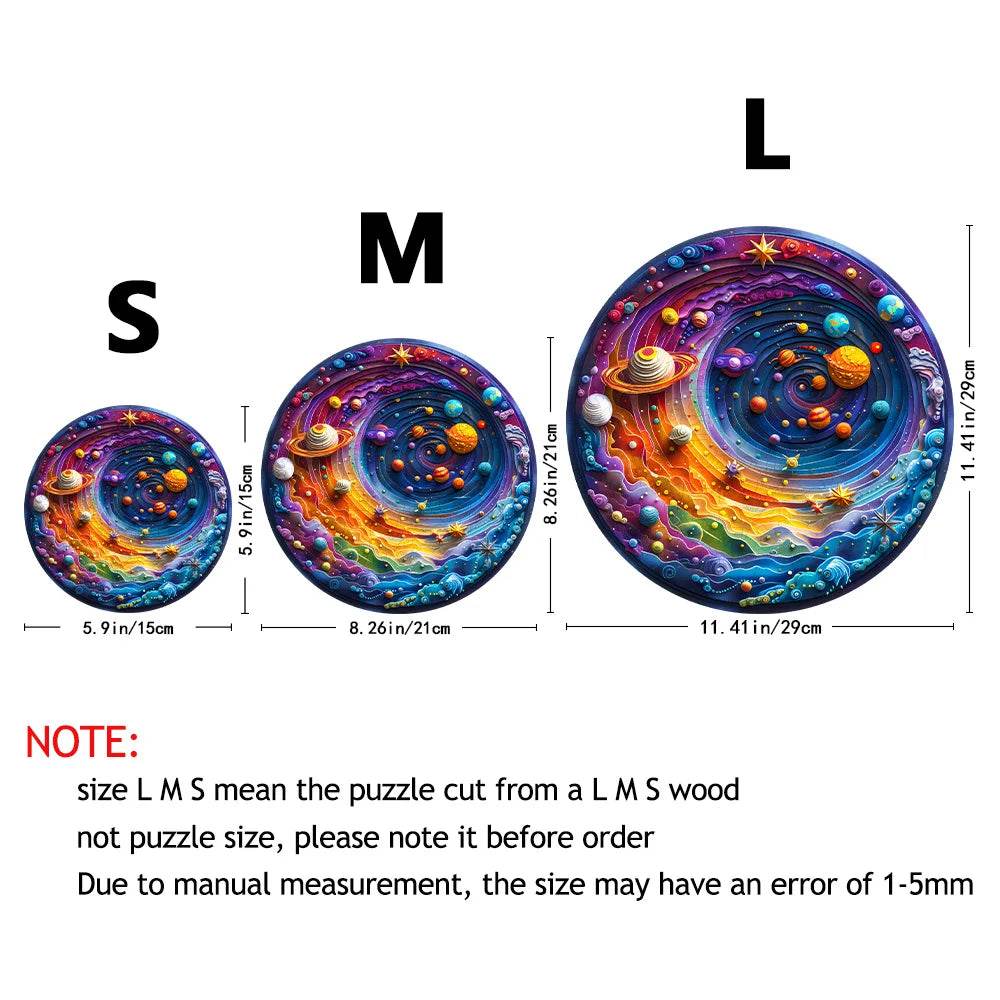 A Space Themed Wooden Puzzle Suitable For Adults - Challenging Irregular Shaped Intellectual Puzzle, Environmentally Friendly - AIAZ