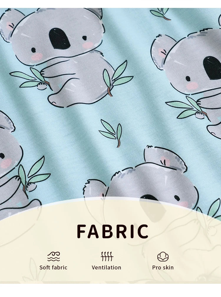 Newborn Baby Clothes Girl Boy koala print Jumpsuit Summer Short Sleeve Romper 0-18 Month Infant Toddler Pajamas One Piece Outfit