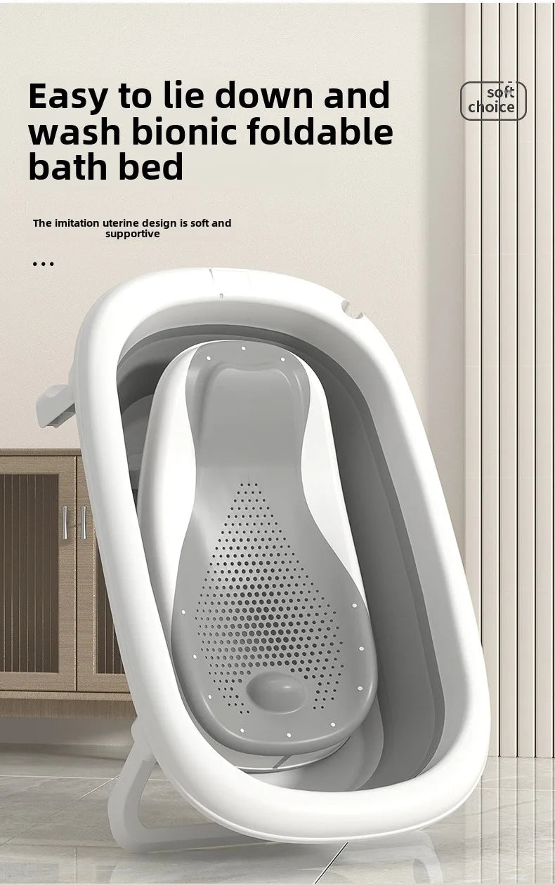 Baby Bath Tub Set with Hanger,Newborn Tub,Non-slip,Complete Bathing Set,Baby Bath Basin,Durable Bathtub,Plastic Baby Bathtub