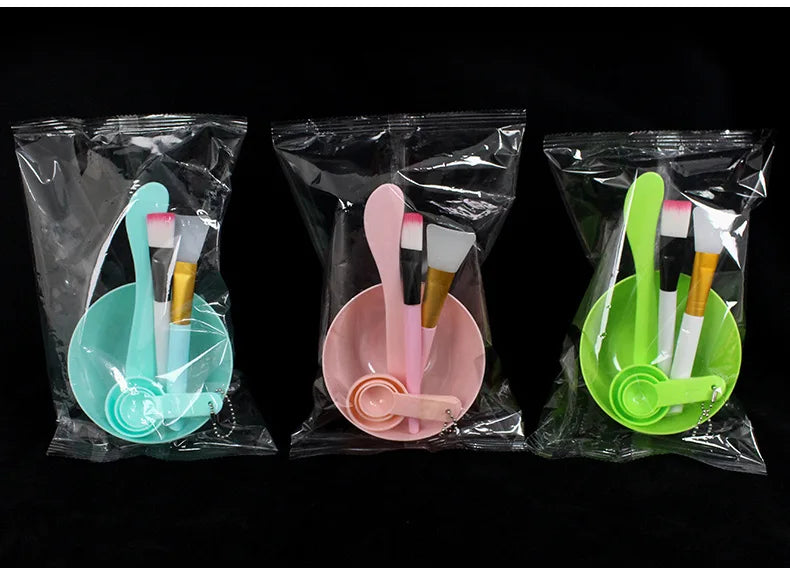 Facial Brush Mask Bowl Spoon Set Mask Brush Bar DIY Beauty Tools Mixing Tools Skin Care Makeup Supplies Woman Facial Tools