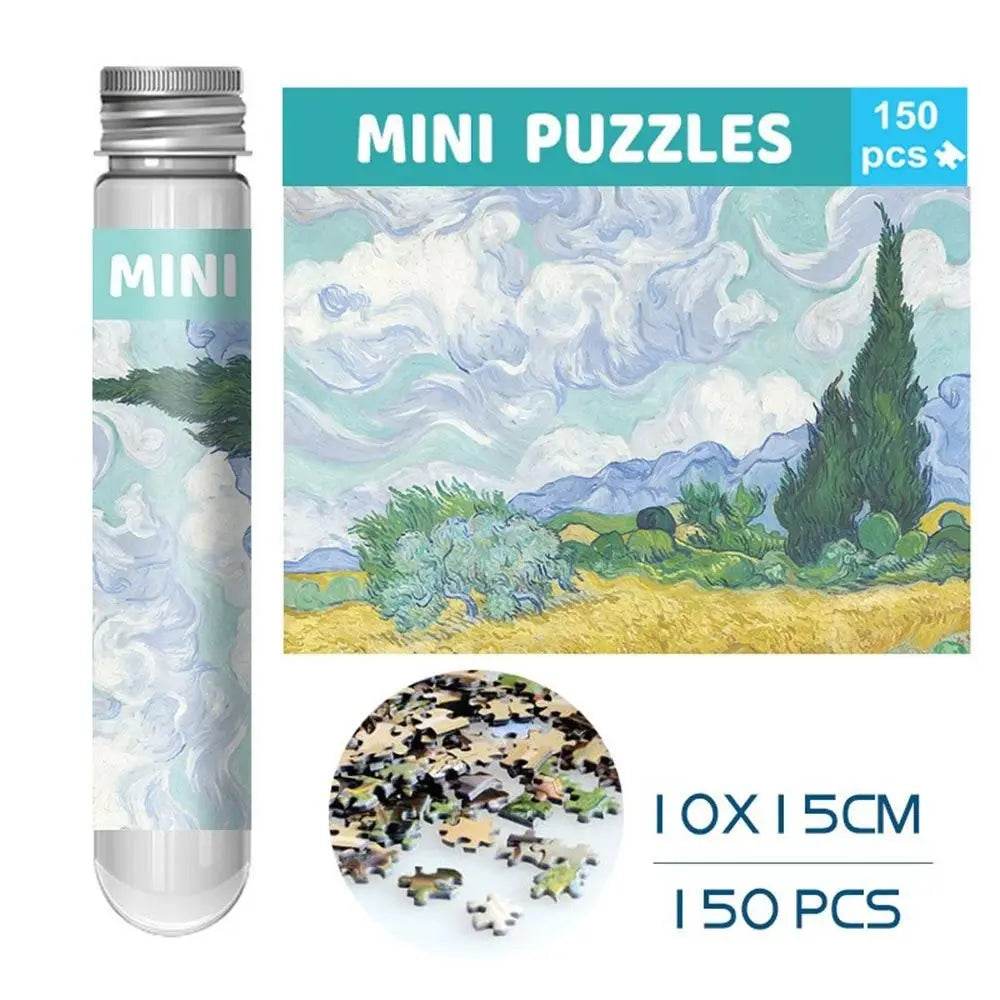150PCS/Set Oil Painting Jigsaw Puzzles Mini Test Tube Oil Painting Jigsaw Gifts Family Educational Toys Adult Children - AIAZ