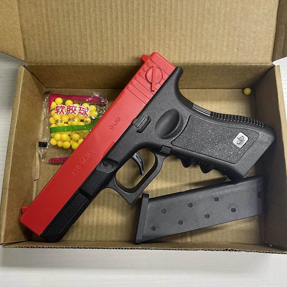 High quality soft bullet air gun manual G17 glock toy gun lower magazine laser outdoor sports CS game weapons children gift - AIAZ
