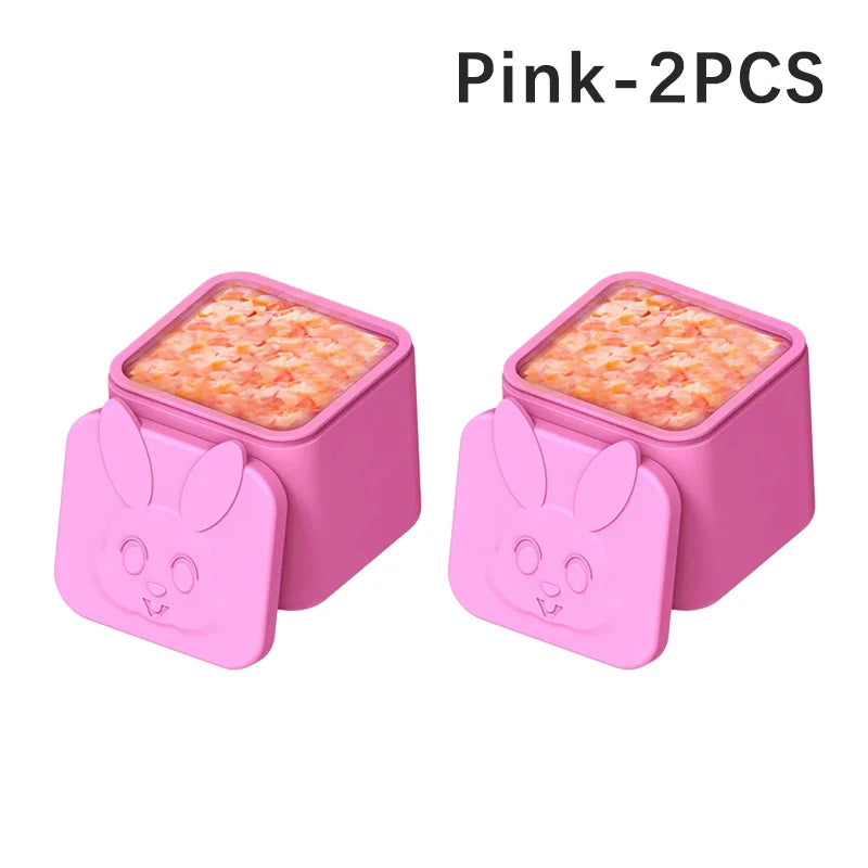 Non-stick Silicone Lunch Box For Kids Sauce container With Lid Small Lunch Box Accessories Dip Container Food storage container