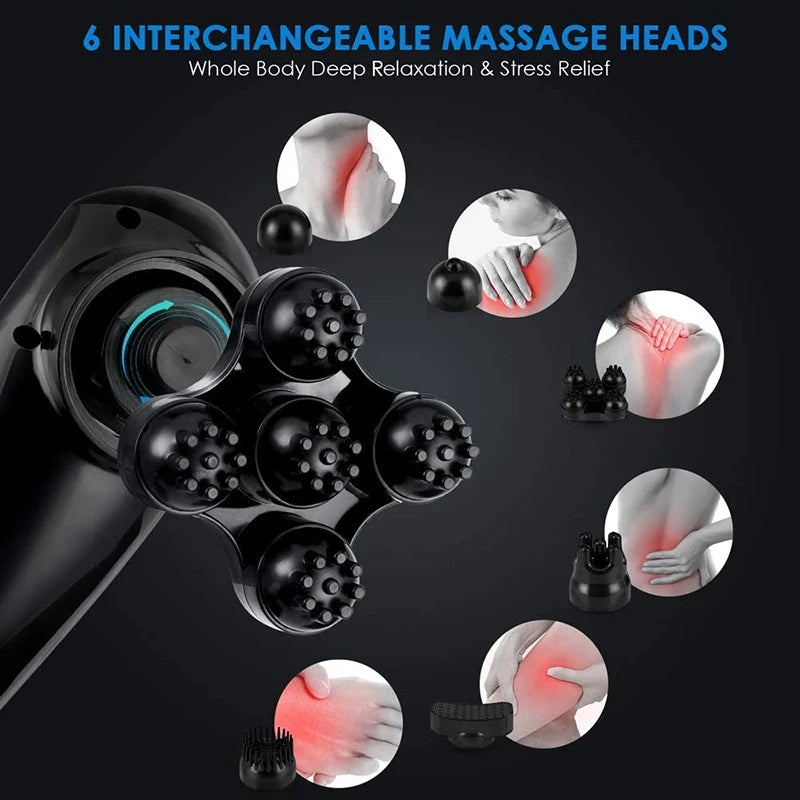 Portable Electric Back Massager Blood Circulation Massager Stick Vibration Hand Held Deep Tissue Massage Hammer