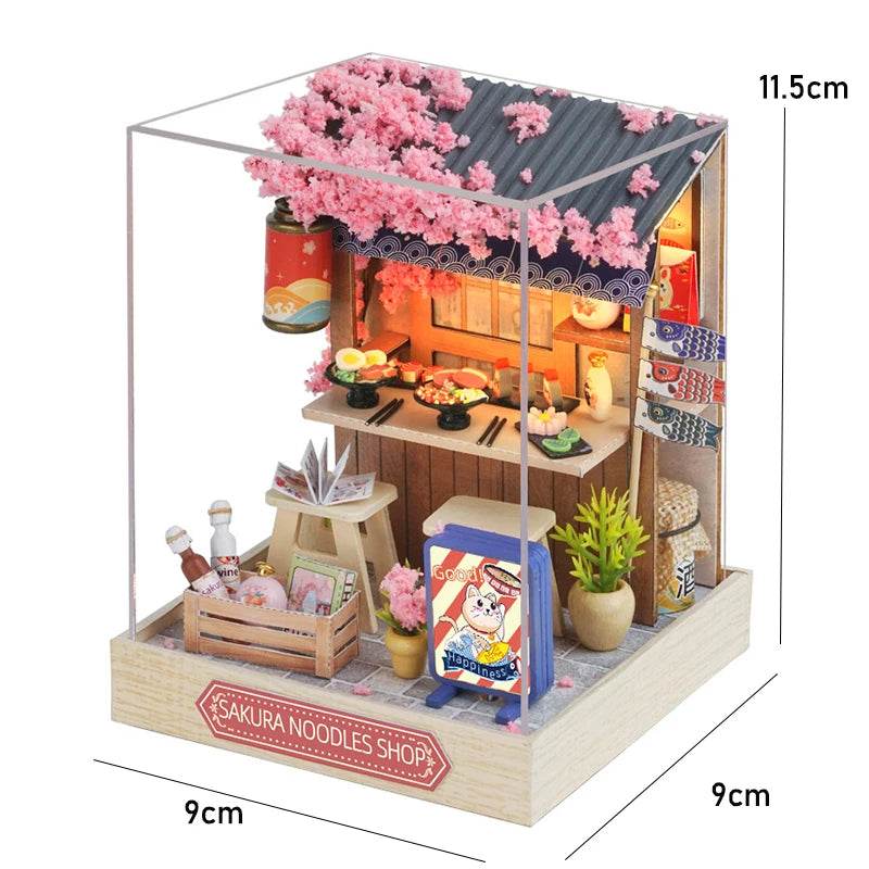 Kitten Mini Doll House 3D Puzzle Assembly Model Building Kit Creative Room Bedroom Decoration With Furniture Wooden Crafts Gifts - AIAZ