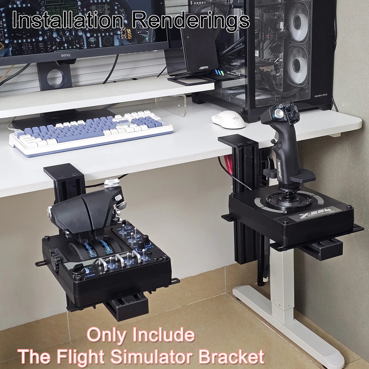 Flight Simulator Joystick THROTTLE STICK Desktop Mounting Bracket For Logitech X56 X55 X52 Thrustmaster T16000M TCA VKB WINWING