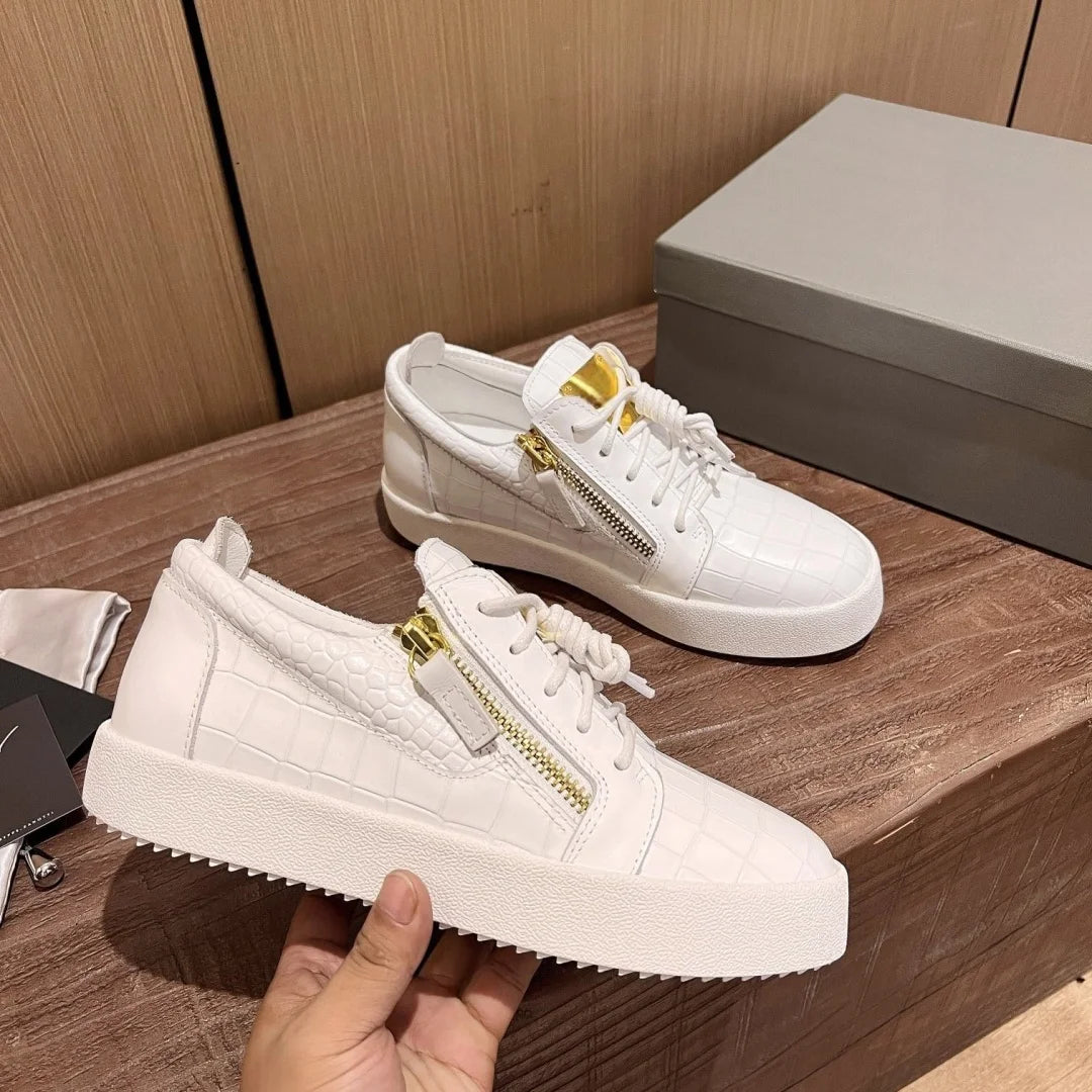 Top Quality Casual Sneakers for Men Brand Designer Women Tennis shoes Luxury Genuine Leather GZ Loafers Sports shoes 35-48 G0260