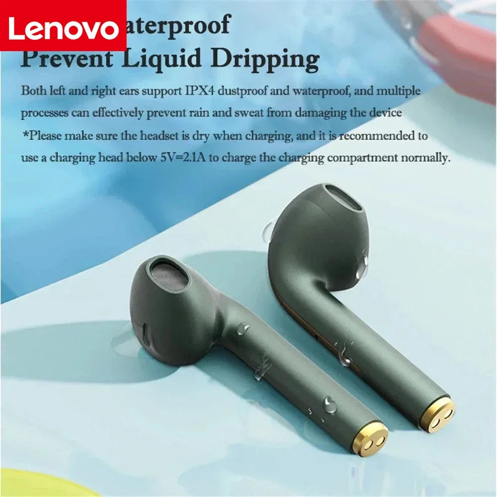 Lenovo Wireless Earbuds Bluetooth Earphones Noise-Cancelling Gaming Headset True Wireless Stereo Earbuds Hands-Free Earbuds