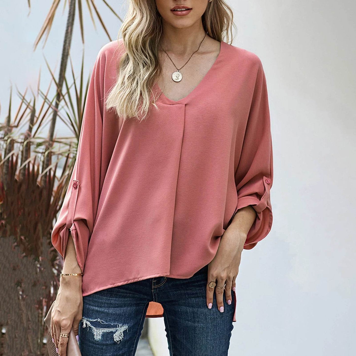 Soft Business Shirt Elegant Silky Satin Women's Spring Fall Blouse with Turn-down Collar Long Sleeve Single-breasted for Formal - AIAZ