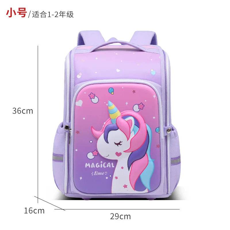 primary school bags for girls cute cartoon love heart pink school backpack student bookbag elementary school kids backpack - AIAZ
