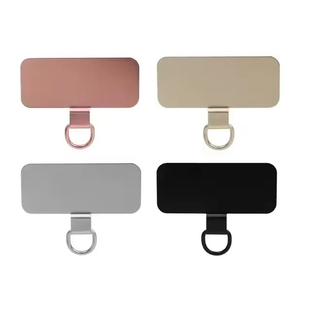 1/4pcs Universal Metal Phone Lanyard Gasket Patch Durable Ultra Thin Mobile Phone Sling Rope Card Clip Strap Hang Cord Tab