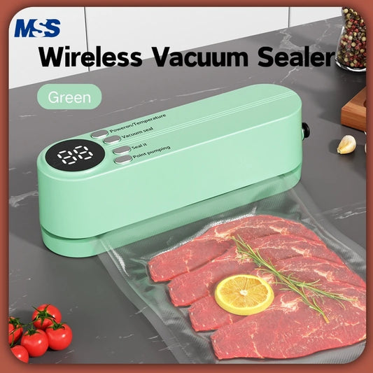 2-in-1 Vacuum Sealer with USB-Rechargeable Portable,with 3 modes vacuum sealant, for fruits, meat, etc. to keep fresh