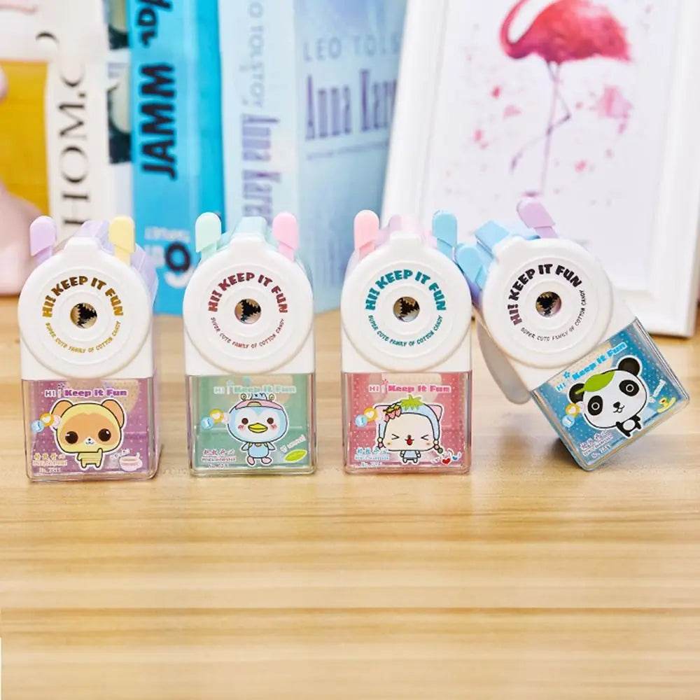 School Supplies Cartoon Animal Gift Pencil Sharpener Anti Sticking Lead Automatically Enters Lead Hand-cranked Mechanical Tool - AIAZ