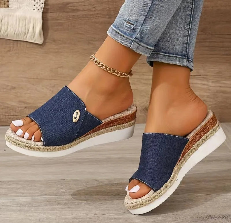 Wedge Heel Slippers Women Summer Shoes Women's Sandals Casual Indoor Outdoor Slipper Sandals for Beach Zapatos Mujer Slippers