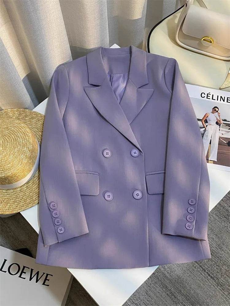 Casual Office Lady Blazer Women 2024 Fashion Long Sleeve Jacket Blazers Femme Outwears Coat Autumn Winter Clothes - AIAZ