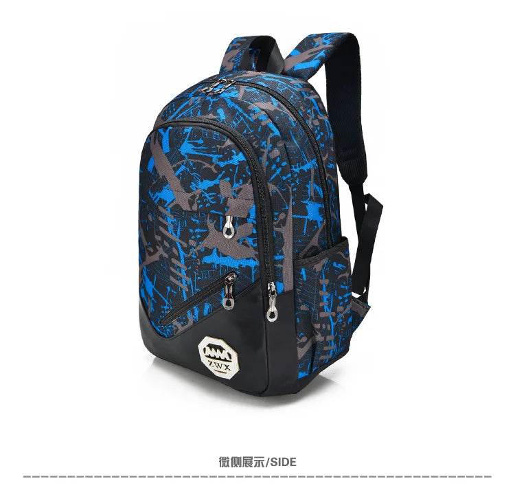 Waterproof travel laptop backpack children School Bags teenager Boys girls camouflage school Backpack set high School backpack - AIAZ