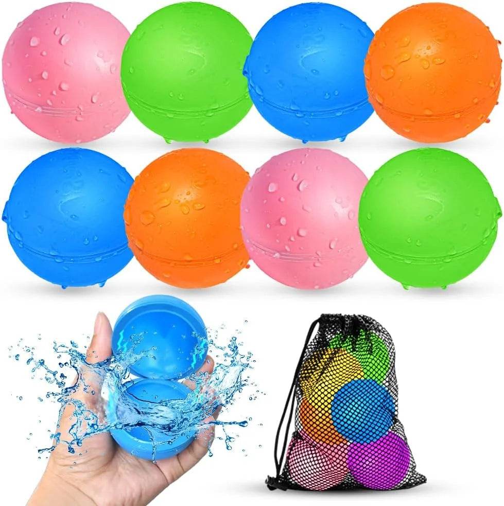 Reusable Water Balloons, Pool Beach Water Toys for Boys and Girls, Outdoor Summer Toys for Kids Ages 3-12 - AIAZ