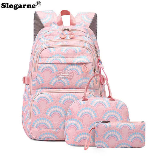 School Bags Girls Casual Travel Backpack Children Middle School Students Backpacks Business Oxford Waterproof Rucksack No Wheel - AIAZ