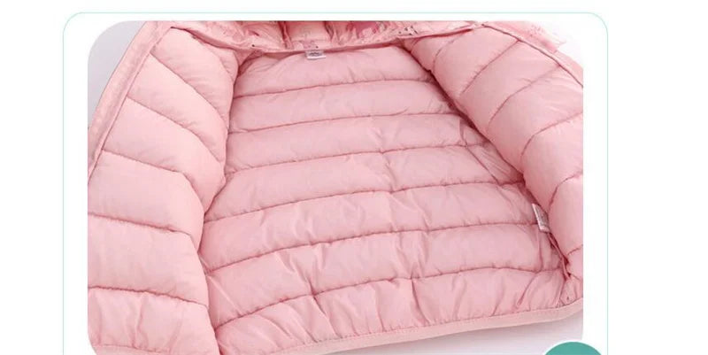 Baby Boys Girls Jackets For Kids Cartoon Bear Zipper Coats Autumn Boys Warm Hooded Down Jackets Children Christmas Outerwear
