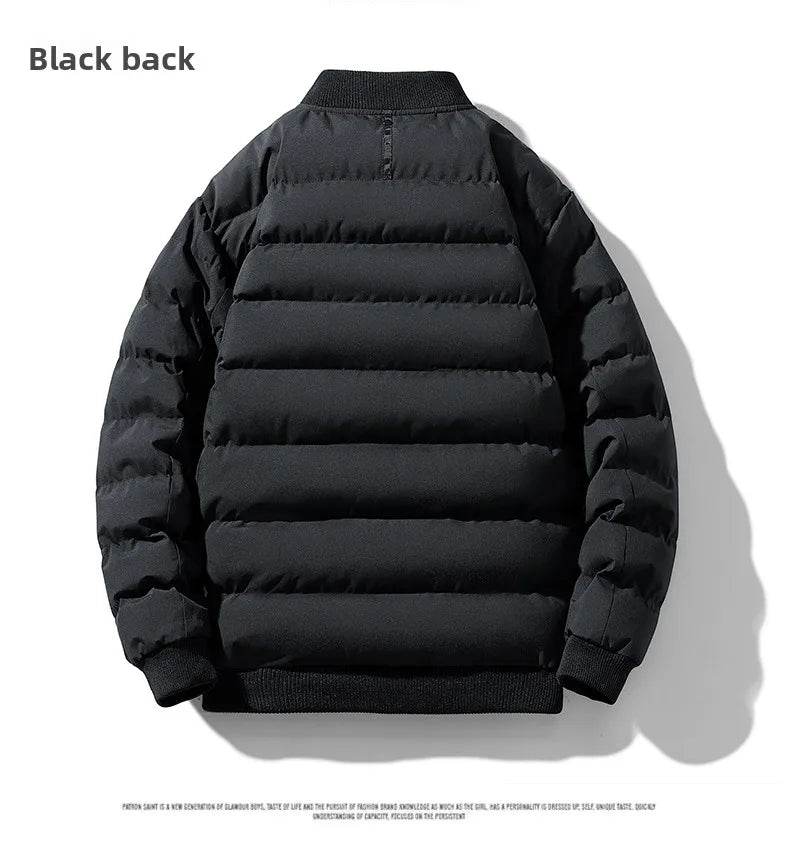 New Men's Outdoor Fashion Trend Windproof Warm Cotton Clothes Comfortable Versatile Breathable Sports Leisure Collar Jacket - AIAZ