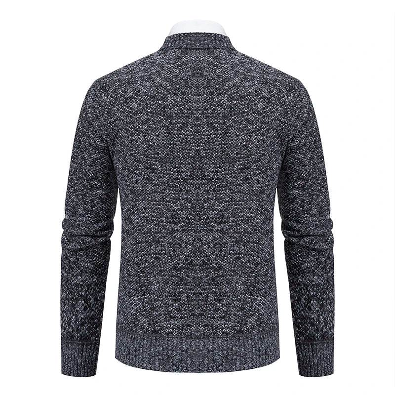 Men's knitted cardigan casual V-neck autumn and winter new sweater coat - AIAZ