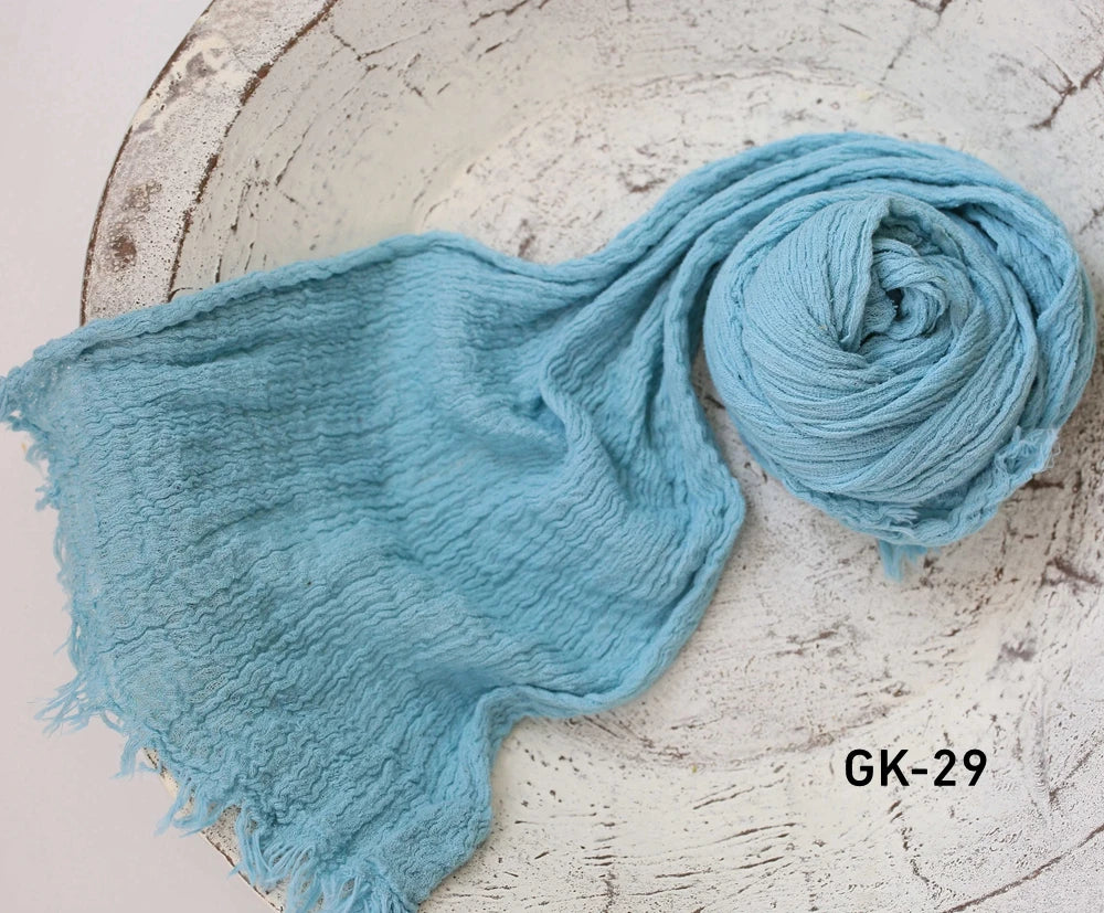 Newborn Cheesecloth Wrap Baby Photography Props Posing Fabric Cotton Stretch Blanket Hand Dyed Newborn Layer Wrap