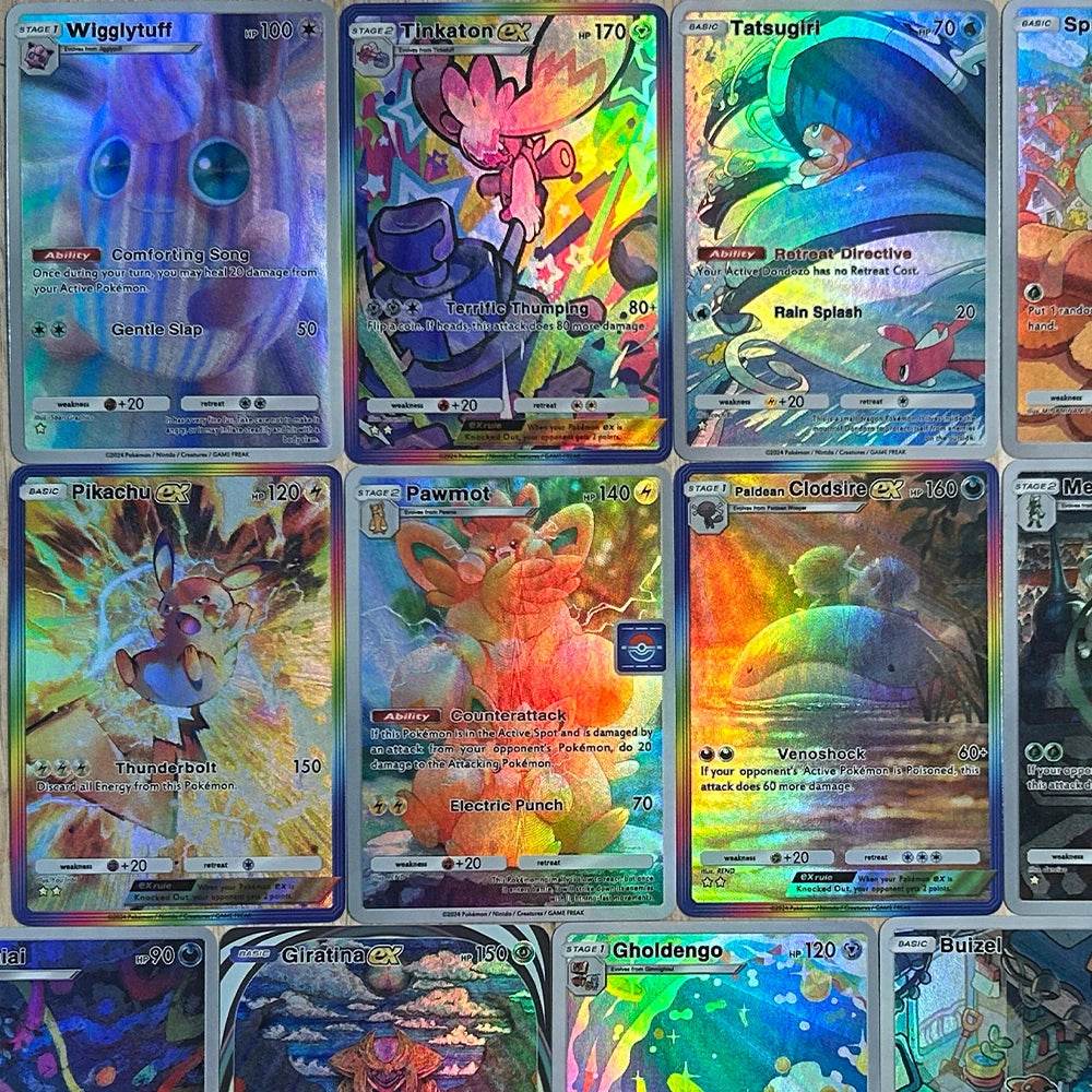 13PCS/SET NEW DIY Anime PTCG POCKET COLLECTION CARD WIGGLYTUFF TATSUGIRI ENGLISH VERSION Embossed Texture Flash Card Child Gift - AIAZ