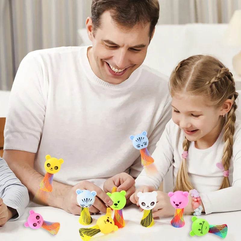 Creative Animal Jumping Doll Toys Cartoon Multicolor Bouncing Elf Christmas Gift Kids Birthday Party Favors Toys School Prizes - AIAZ
