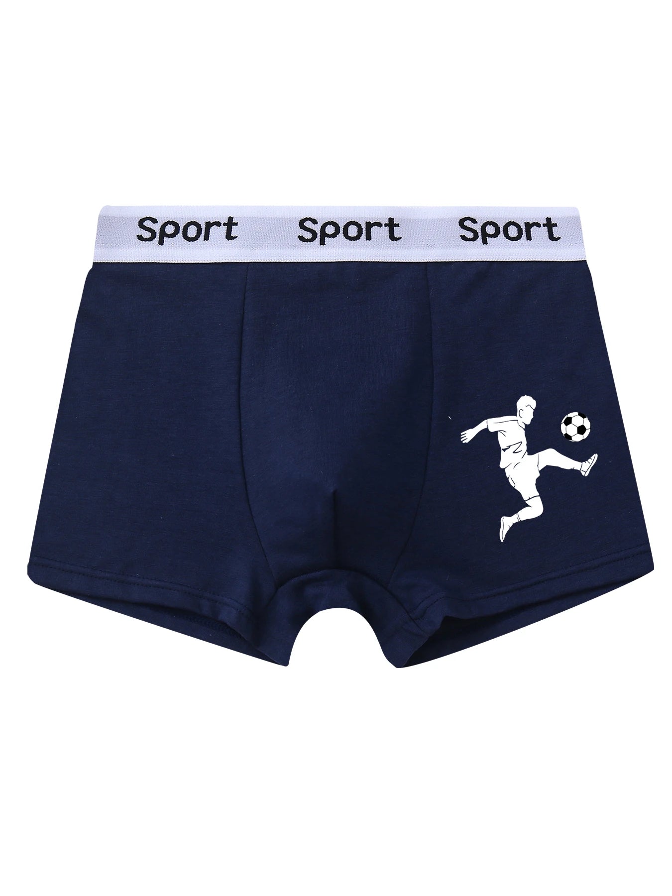 5 pieces mixed boys underwear 8-14 years old soft breathable solid color comfortable football player boy boxer briefs 95% cotton