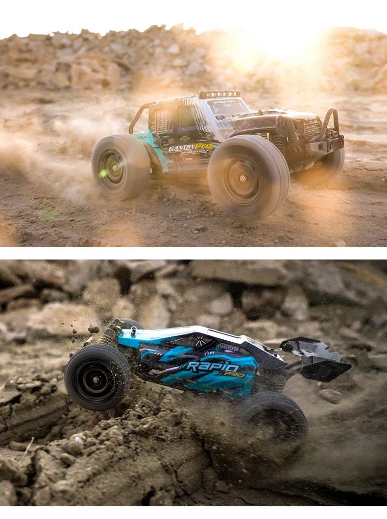 16103PRO 2.4GHz 70KM/H Professional RC Car: Brushless Motor, 1:16 Scale 4WD High-Speed Off-road Climbing Vehicle Wtith LED Light - AIAZ