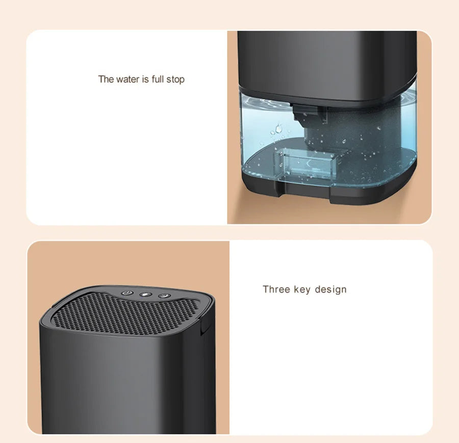 Xiaomi Dehumidifer 1000ml Water Tank 2 in 1 Quiet Moisture Absorbers With Basic Air Filter Air Dehumidifier Home Room Kitchen