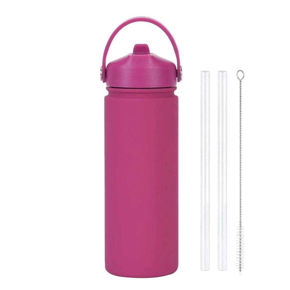 Insulated Water Bottle 500ml Custom Text/Logo - 304 Steel, 24H Cold, Office & Gym Essentials - AIAZ