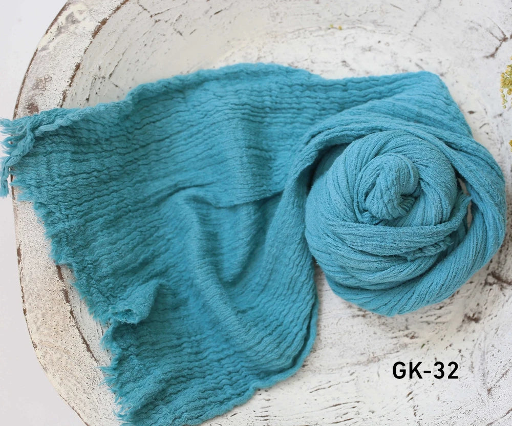 Newborn Cheesecloth Wrap Baby Photography Props Posing Fabric Cotton Stretch Blanket Hand Dyed Newborn Layer Wrap