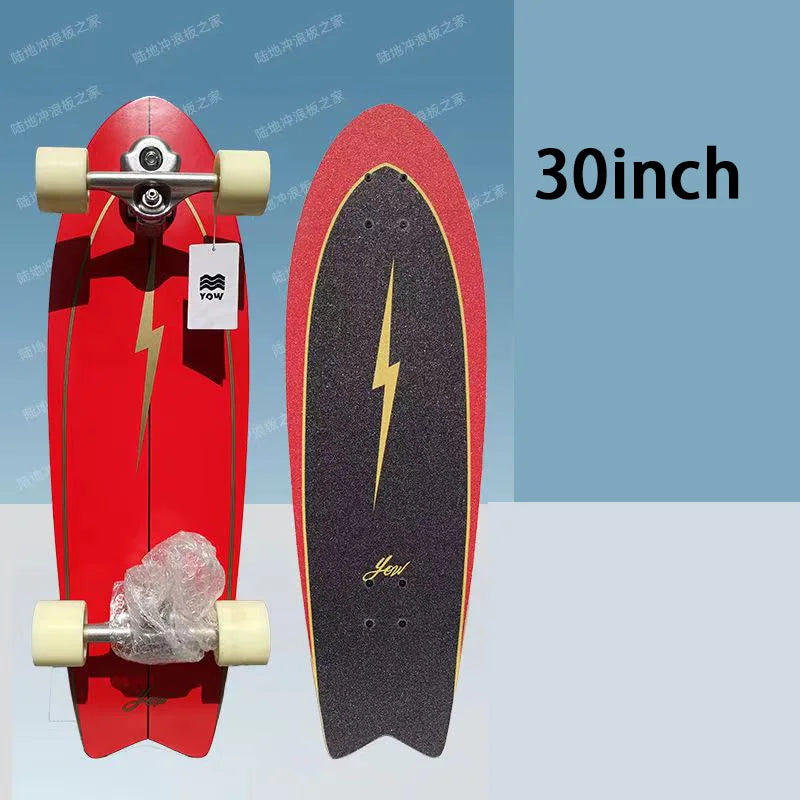 YOW land surf skateboard longboards whole kits good quality spring system branded with trucks wheels bearings and tool