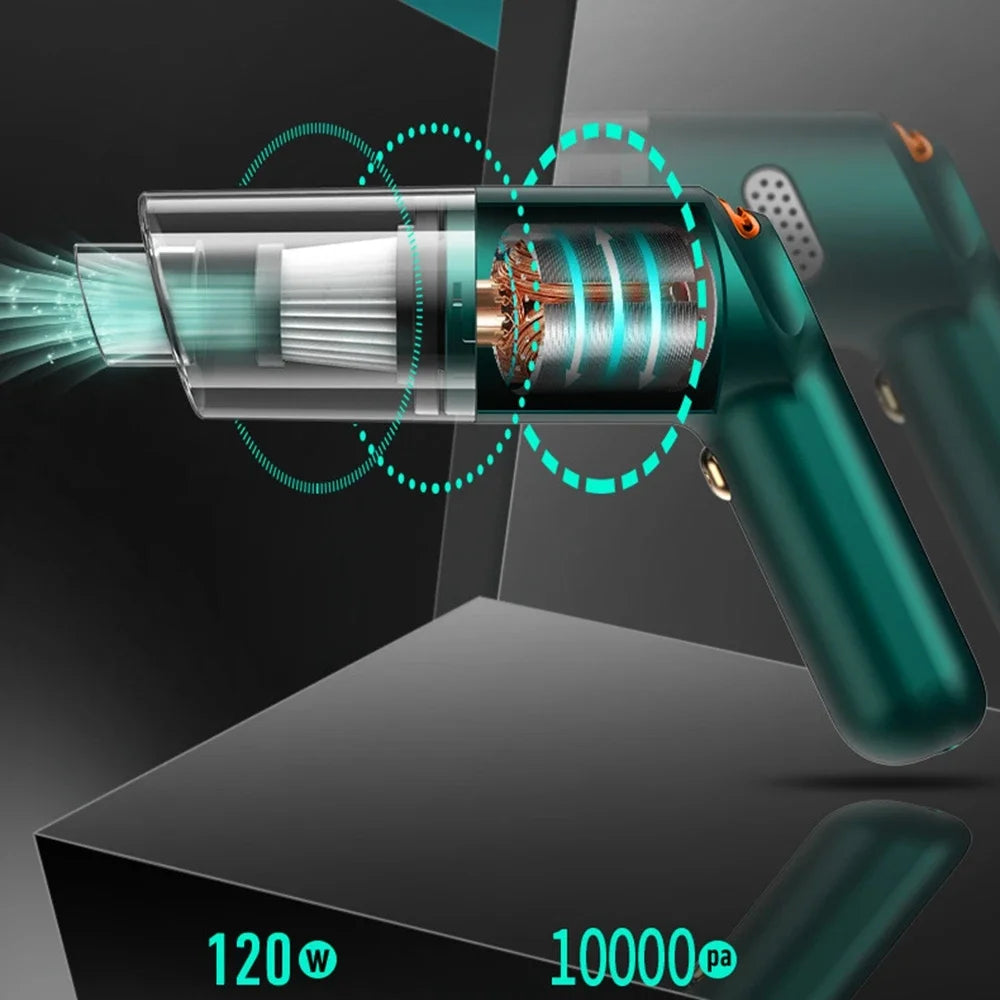 Vacuum Cleaner Handheld 10000Pa Large Suction Car Vacuum Cleaner Household Car Mini Pet Hair Vacuum Cleaner Pet Hair Absorber